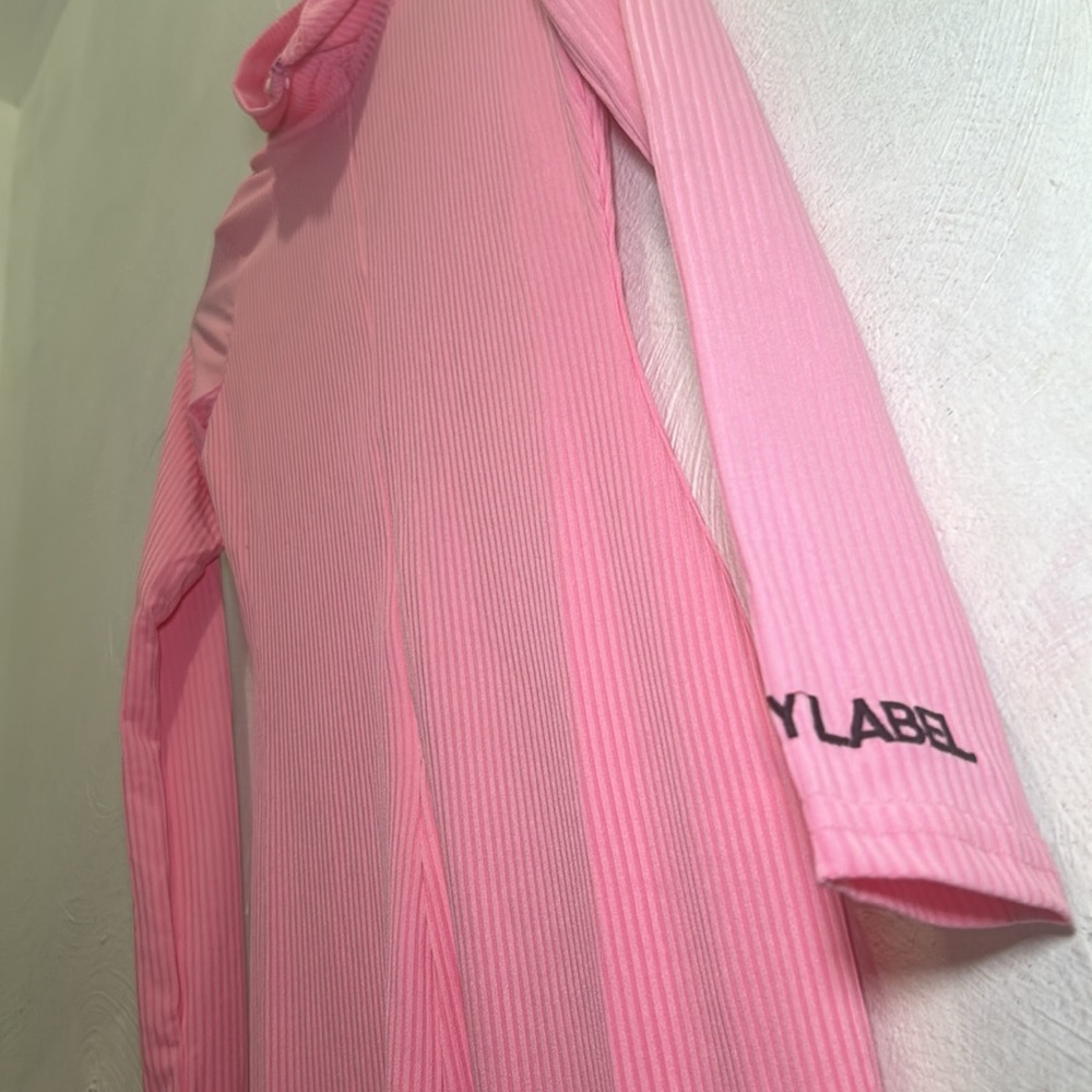 Pink LUCKY LABEL Ribbed Jumpsuit - Picture 6 of 7